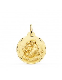 18K MEDALLA ORO AMARILLO DE SAN ANTONIO 22 MM