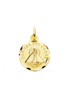18K MEDALLA VIRGEN DE LA CARIDAD DEL COBRE 16 MM