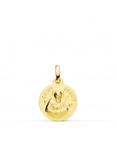 18K MEDALLA ORO AMARILLO SAINT BENOIT 14 MM