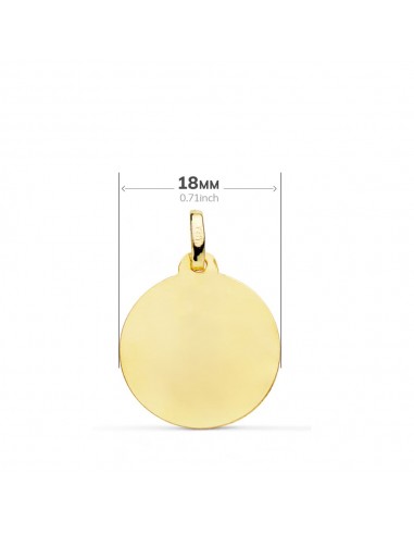 18K MEDALLA SANTA GEMA BISEL 18 MM