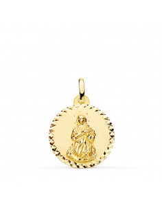 18K MEDALLA VIRGEN INMACULADA TALLA CRUZADA 18 MM