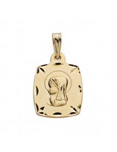 18K MEDALLA ORO AMARILLO VIRGEN NIÑA TONEL 19X13 MM