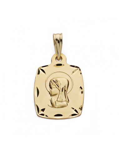 18K MEDALLA ORO AMARILLO VIRGEN NIÑA TONEL 19X13 MM