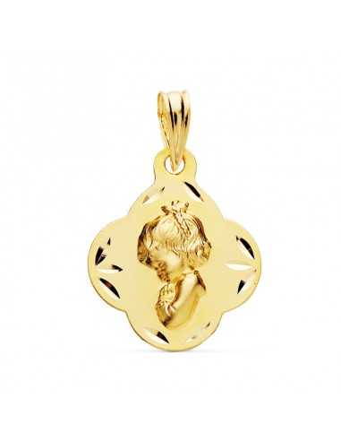 18K MEDALLA ORO AMARILLO VIRGEN NIÑA 19X16 MM