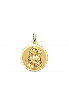 18K MEDALLA SAN JOSE BRILLO 18 MM