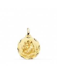 18K MEDALLA DE SAN ANTONIO 18 MM