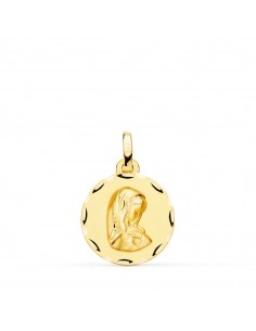 18K MEDALLA ORO AMARILLO VIRGEN NIÑA 16 MM
