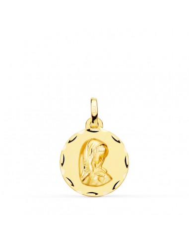 18K MEDALLA ORO AMARILLO VIRGEN NIÑA 16 MM