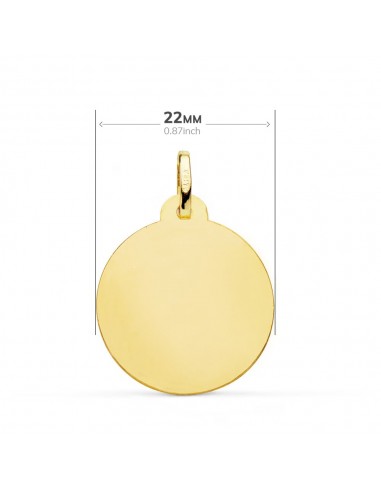 18K MEDALLA ORO AMARILLO SAN ANTONIO BRILLO 22 MM.