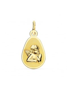 18K MEDALLA ORO AMARILLO ANGEL BURLON. 17X10 MM