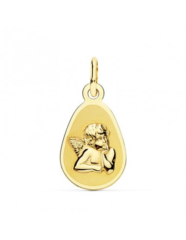 18K MEDALLA ORO AMARILLO ANGEL BURLON. 17X10 MM
