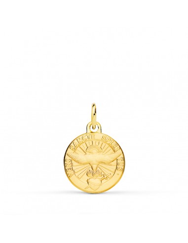 18K MEDALLA ORO AMARILLO ESPIRITU SANTO LATIN MATIZADDA 14 MM