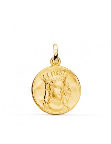 18K MEDALLA ORO AMARILLO NOTRE DAME DE PARIS 20 MM
