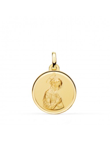 18K MEDALLA ORO AMARILLO MADONNA DE LIPPI BISEL MATIZADA 18 MM.