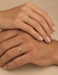 18K ALIANZA ORO AMARILLO LISA BRILLO. ANCHO: 2 MM 2