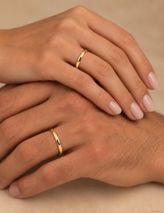 18K ALIANZA ORO AMARILLO LISA BRILLO. ANCHO: 2 5 MM 2