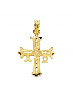 18K CRUZ DE COVADONGA PEQUEÑA 30 X 25 MM