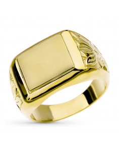 18K SELLO ORO AMARILLO CABALLERO 16X19 MM