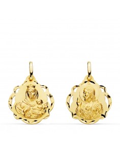 ESCPULARIO VIRGEN DEL CARMEN CORAZON DE JESUS 18MM