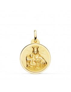 18K MEDALLA VIRGEN MARIA DEL CARMEN 22MM