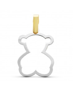 18K COLGANTE ORO BICOLOR  SILUETA OSO