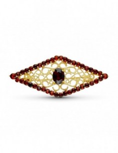 Broche Rombo Granate