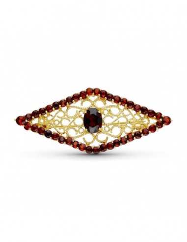 Broche Rombo Granate