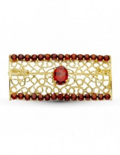 Broche Rectangulo Granate