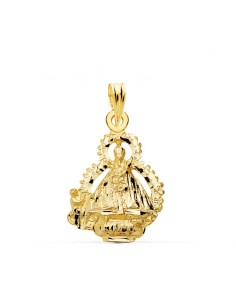 18K MEDALLA VIRGEN DE LA CABEZA ESCUDO 22 X 15 MM