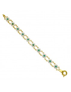 18K PULSERA ORO AMARILLO CUAJOS CIRCONITAS 2