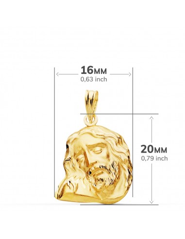 18K CABEZA DE CRISTO 20 X 16 MM