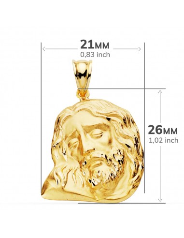 18K CABEZA DE CRISTO 26 X 21 MM