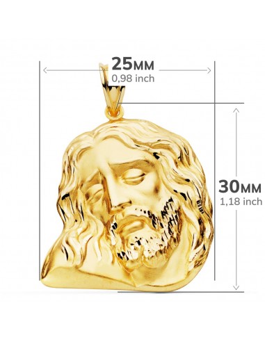 18K CABEZA DE CRISTO 30 X 25 MM
