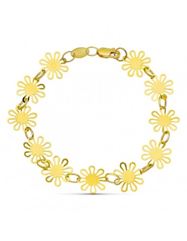 18K PULSERA ORO AMARILLO FLORES