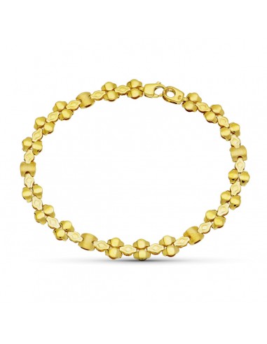 18K PULSERA ORO AMARILLO MATE Y BRIILO