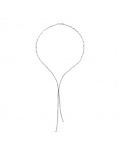 18K GARGANTILLA ORO BLANCO Y CIRCONITAS