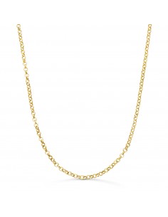 18K CADENA ORO AMARILLO ROLO HUECA ANCHO: 2.5MM LARGO: 50CM CIERRE REASA