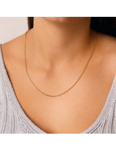 18K CADENA ORO AMARILLO BARBADA HUECA ANCHO: 2MM LARGO: 50CM 2