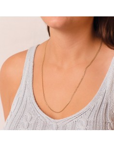 18K CADENA ORO AMARILLO BARBADA HUECA ANCHO: 2.5MM LARGO: 60CM 2