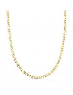 18K CADENA ORO AMARILLO BARBADA HUECA ANCHO: 3,5MM LARGO: 60CM