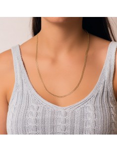 18K CADENA ORO AMARILLO BARBADA HUECA ANCHO: 3,5MM LARGO: 60CM 2