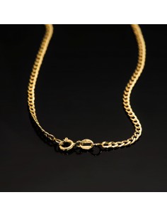 18K CADENA ORO AMARILLO BARBADA HUECA ANCHO: 2,5MM LARGO: 60CM 2