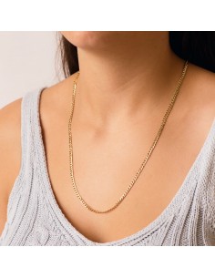 18K CADENA ORO AMARILLO BARBADA HUECA ANCHO: 3,2MM LARGO: 60CM 2