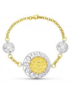 18K PULSERA ORO BICOLOR LASER