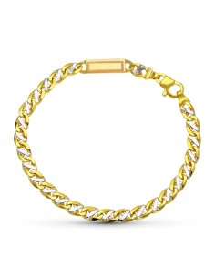 18K PULSERA ORO TRICOLOR MACIZA CRO.
