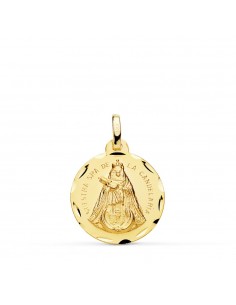 18K MEDALLA NUESTRA SEÑORA DE LA CANDELARIA TALLADA 18 MM