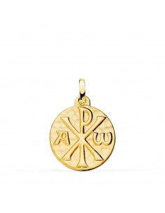 18K MEDALLA ORO AMARILLO CRUZ DE CRISMON MARTELE  18 MM