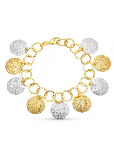 18K PULSERA ORO BICOLOR MOTIVOS