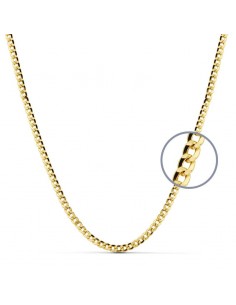 18K CADENA BARBADA 50 CM HUECA 3.5 MM