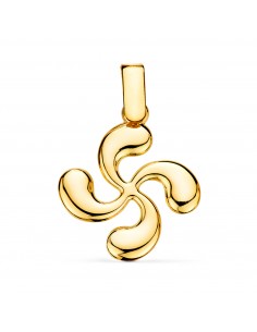 18K COLGANTE ORO AMARILLO LAUBURU DIAMANTADO FORRADO 23X20 MM